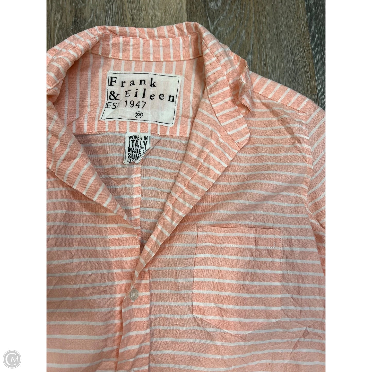 Blouse Long Sleeve By Frank And Eileen In Striped Pattern, Size: Xs