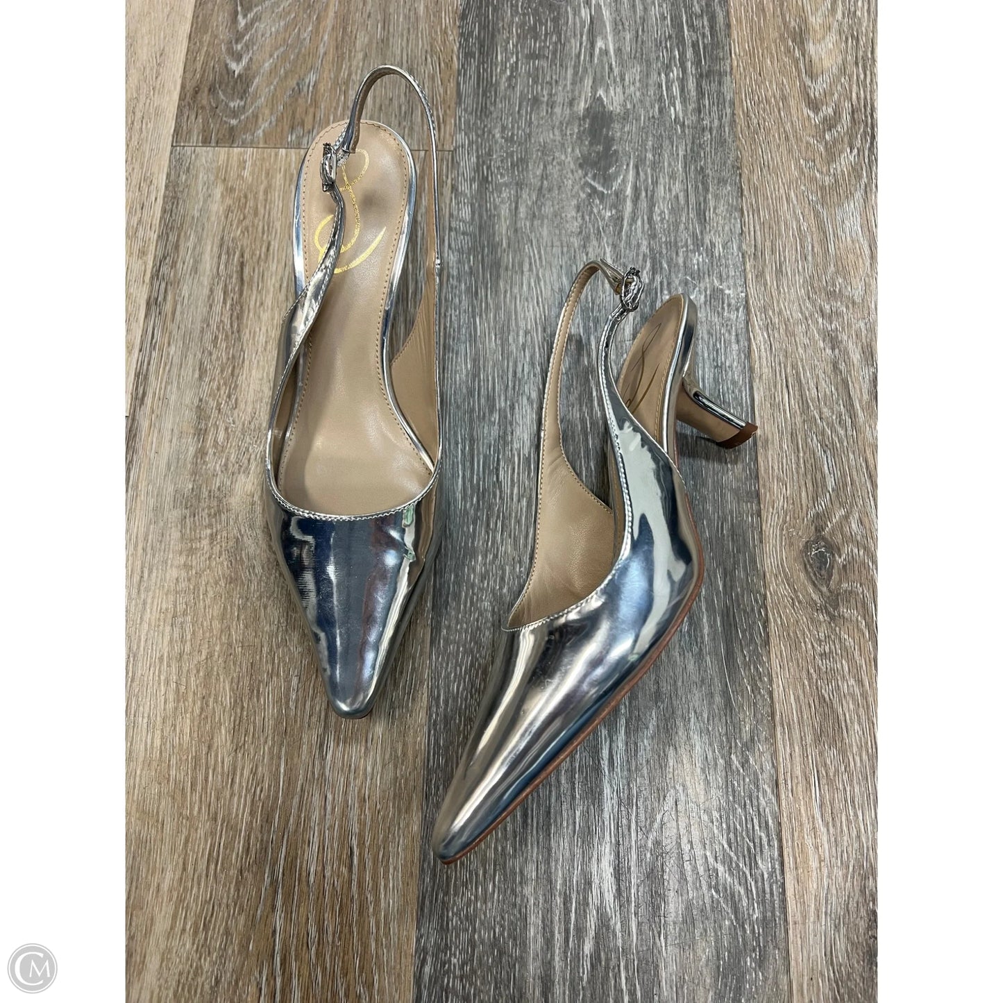 Shoes Heels Kitten By Sam Edelman In Silver, Size: 6