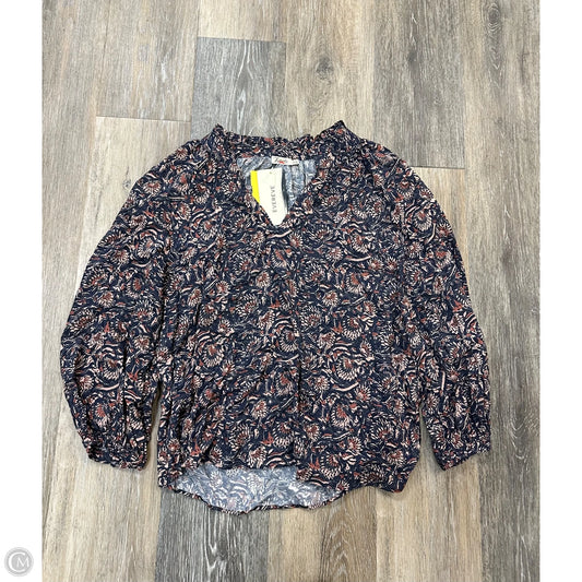 Blouse Long Sleeve By Faherty In Floral Print, Size: Xs