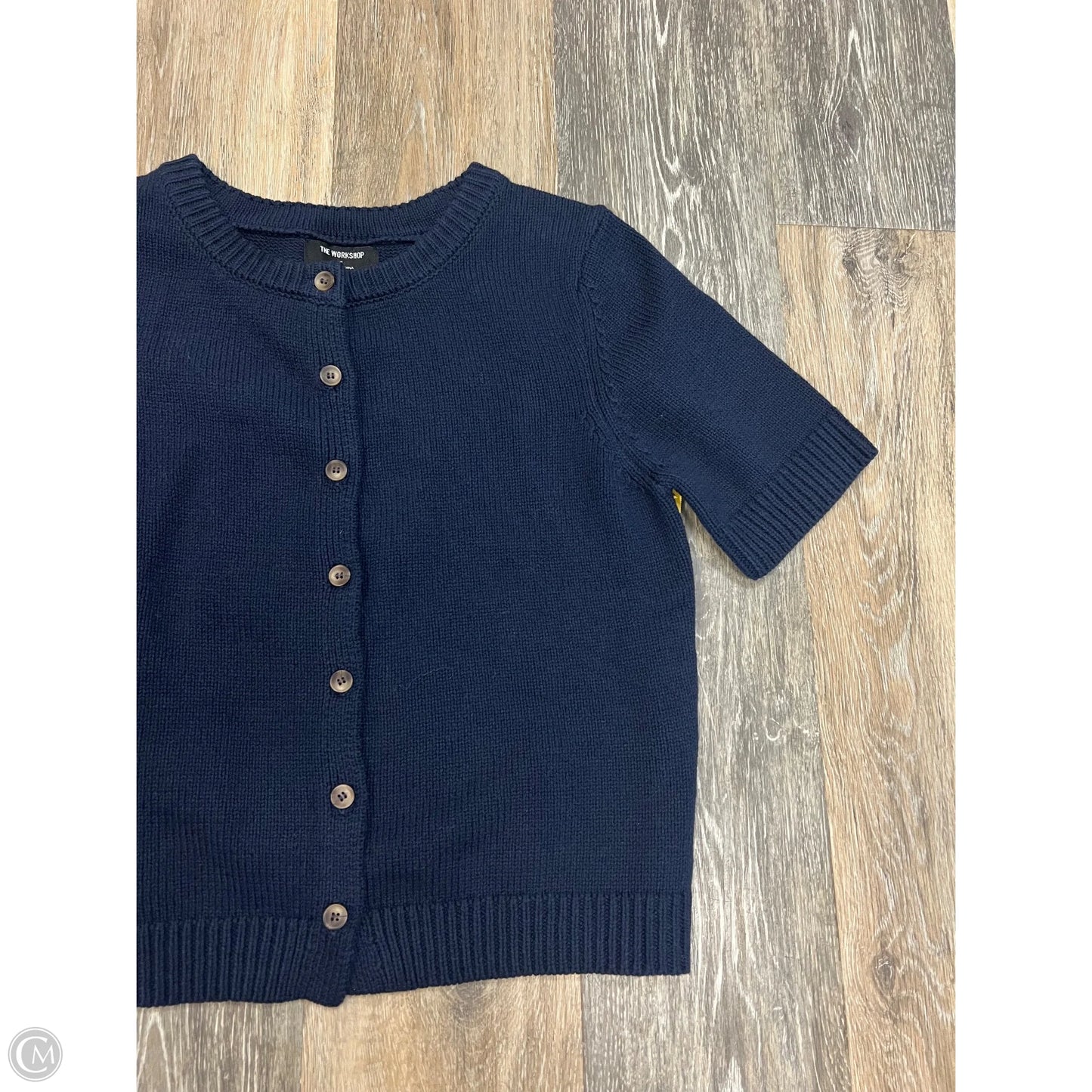 Sweater Short Sleeve By Workshop In Navy, Size: S
