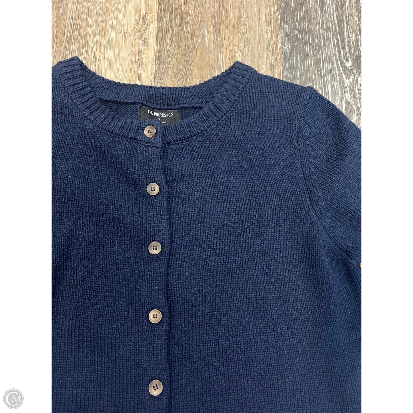 Sweater Short Sleeve By Workshop In Navy, Size: S