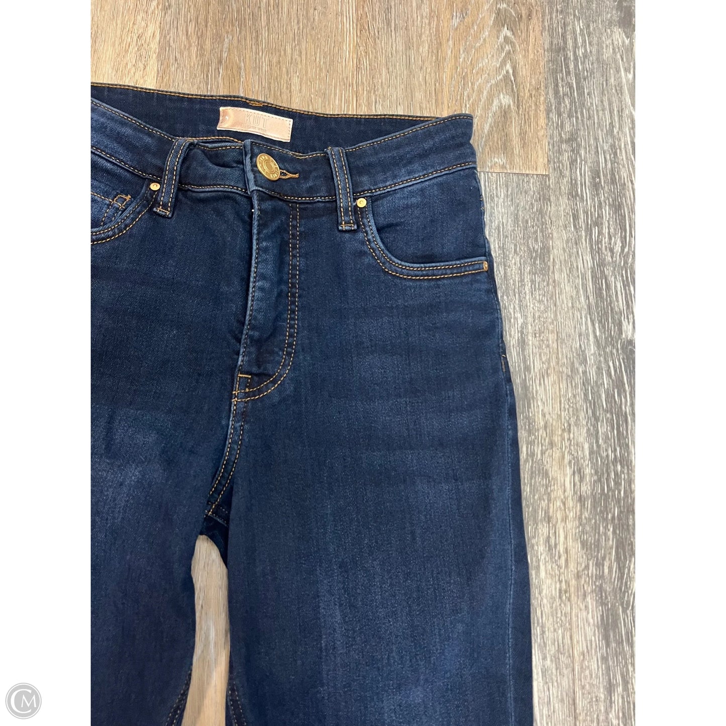 Jeans Flared By Kut In Blue Denim, Size: 0
