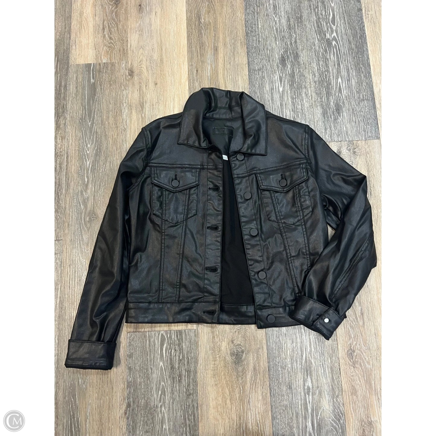 Jacket Denim By Kut In Black Denim, Size: S