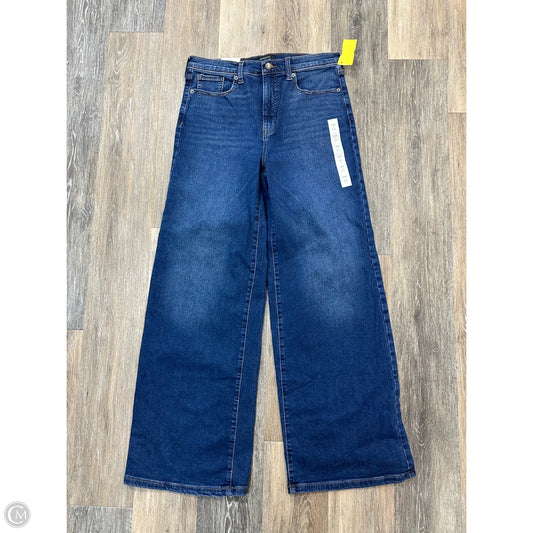Jeans Wide Leg By Banana Republic In Blue Denim, Size: 8l