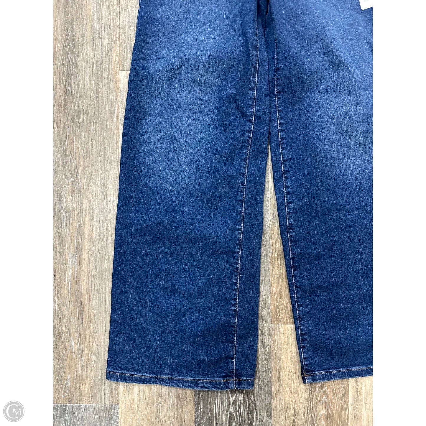 Jeans Wide Leg By Banana Republic In Blue Denim, Size: 8l