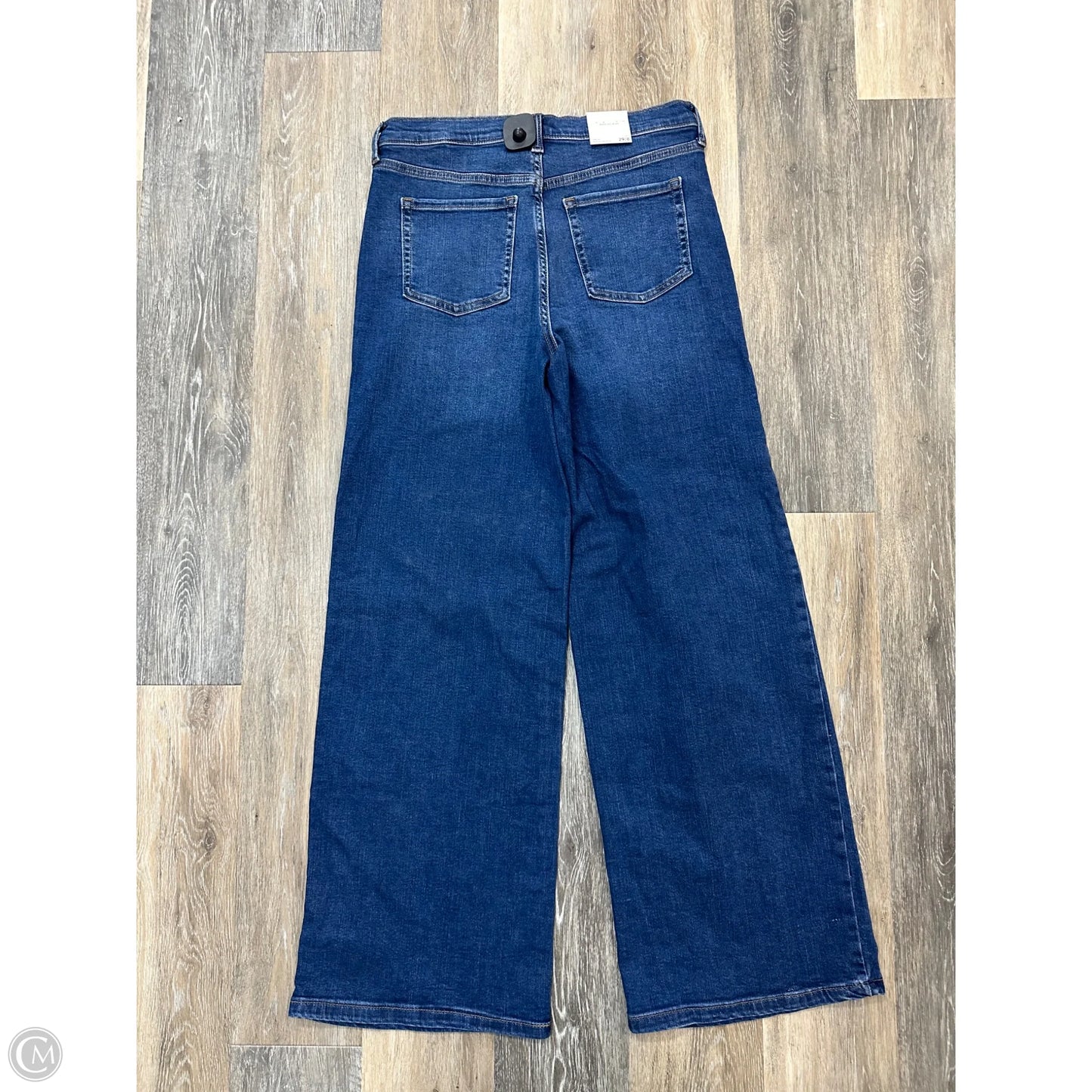 Jeans Wide Leg By Banana Republic In Blue Denim, Size: 8l