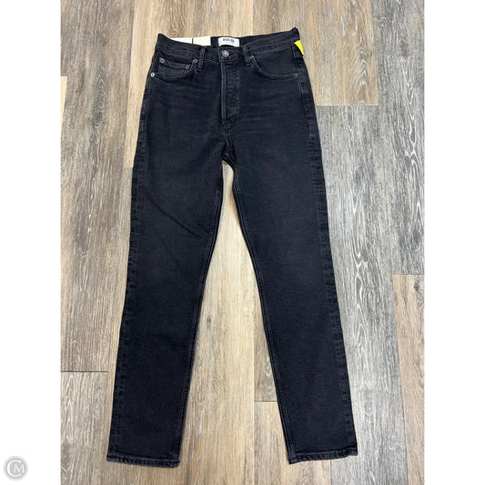 Jeans Straight By Agolde In Black Denim, Size: 4/27