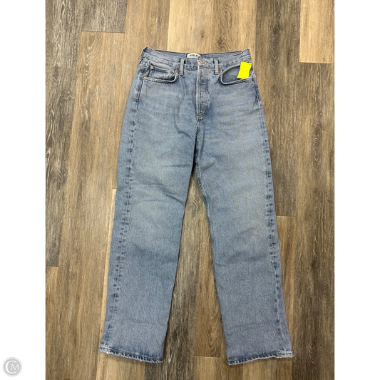 Jeans Straight By Agolde In Blue Denim, Size: 1/25