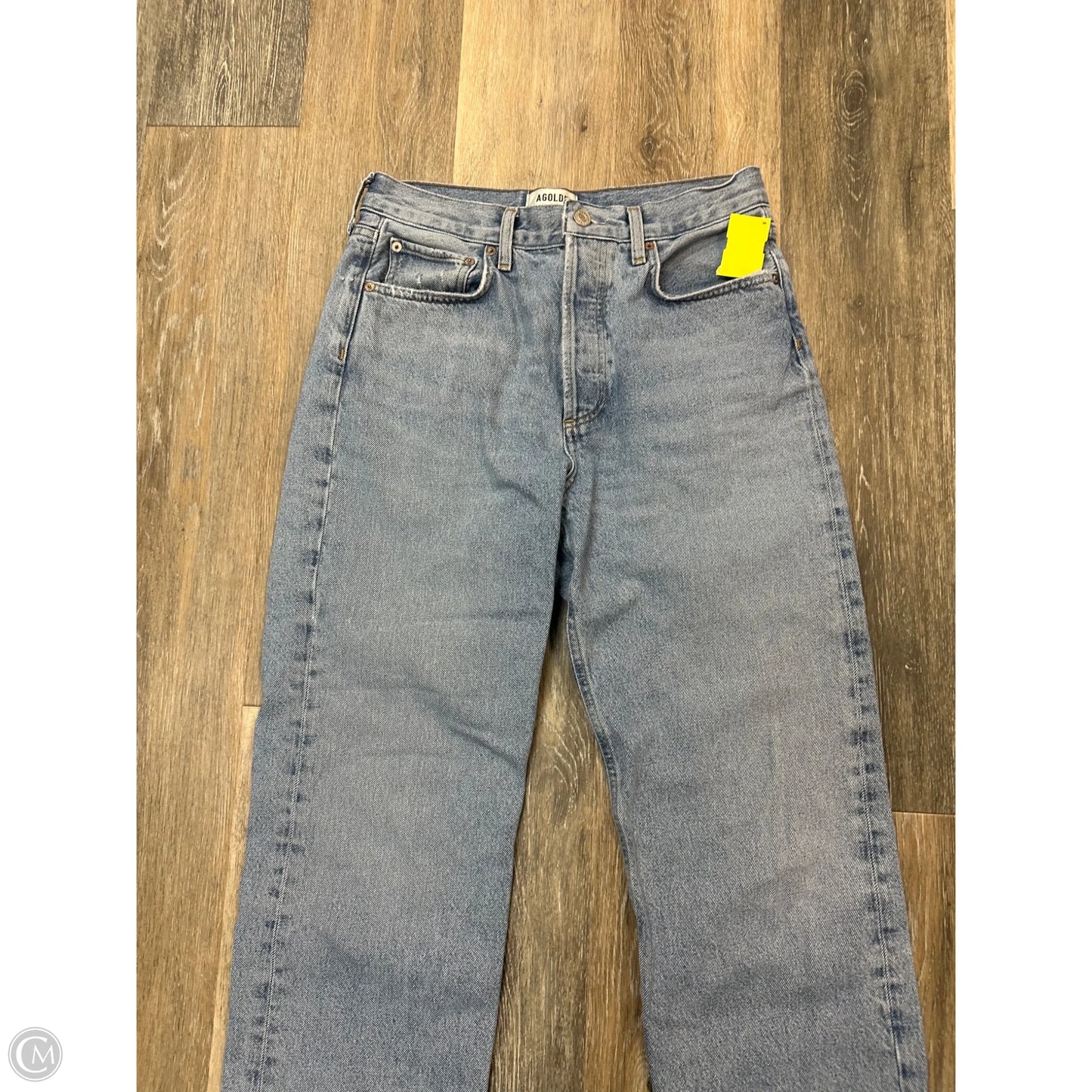 Jeans Straight By Agolde In Blue Denim, Size: 1/25