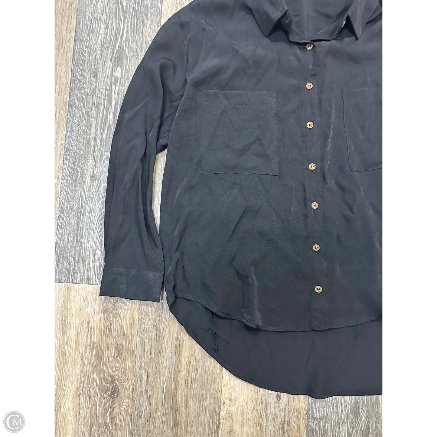 Blouse Long Sleeve By Workshop In Black, Size: S