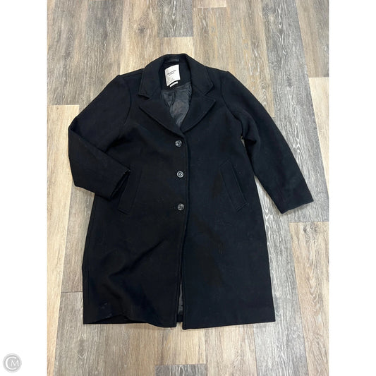 Coat Trench Coat By Abercrombie And Fitch In Black, Size: Lp