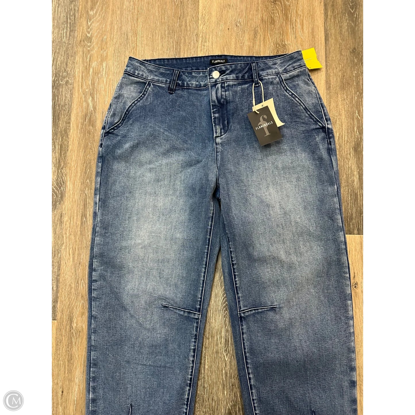 Jeans Straight By Flamingals In Blue Denim, Size: Xl