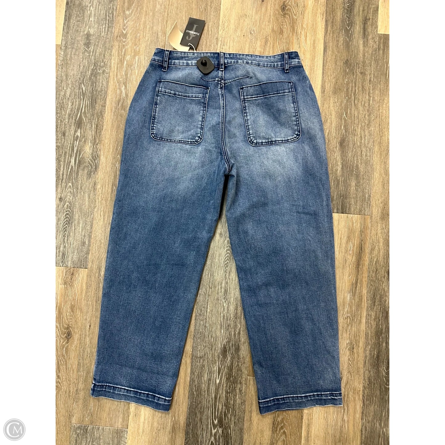 Jeans Straight By Flamingals In Blue Denim, Size: Xl