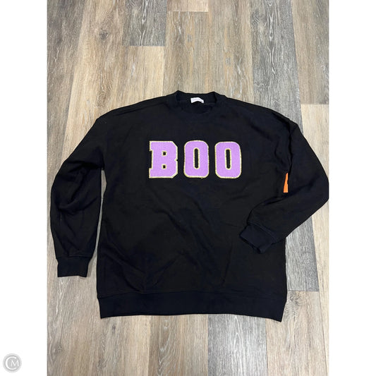 Sweatshirt Crewneck By Pink Lily In Black, Size: S