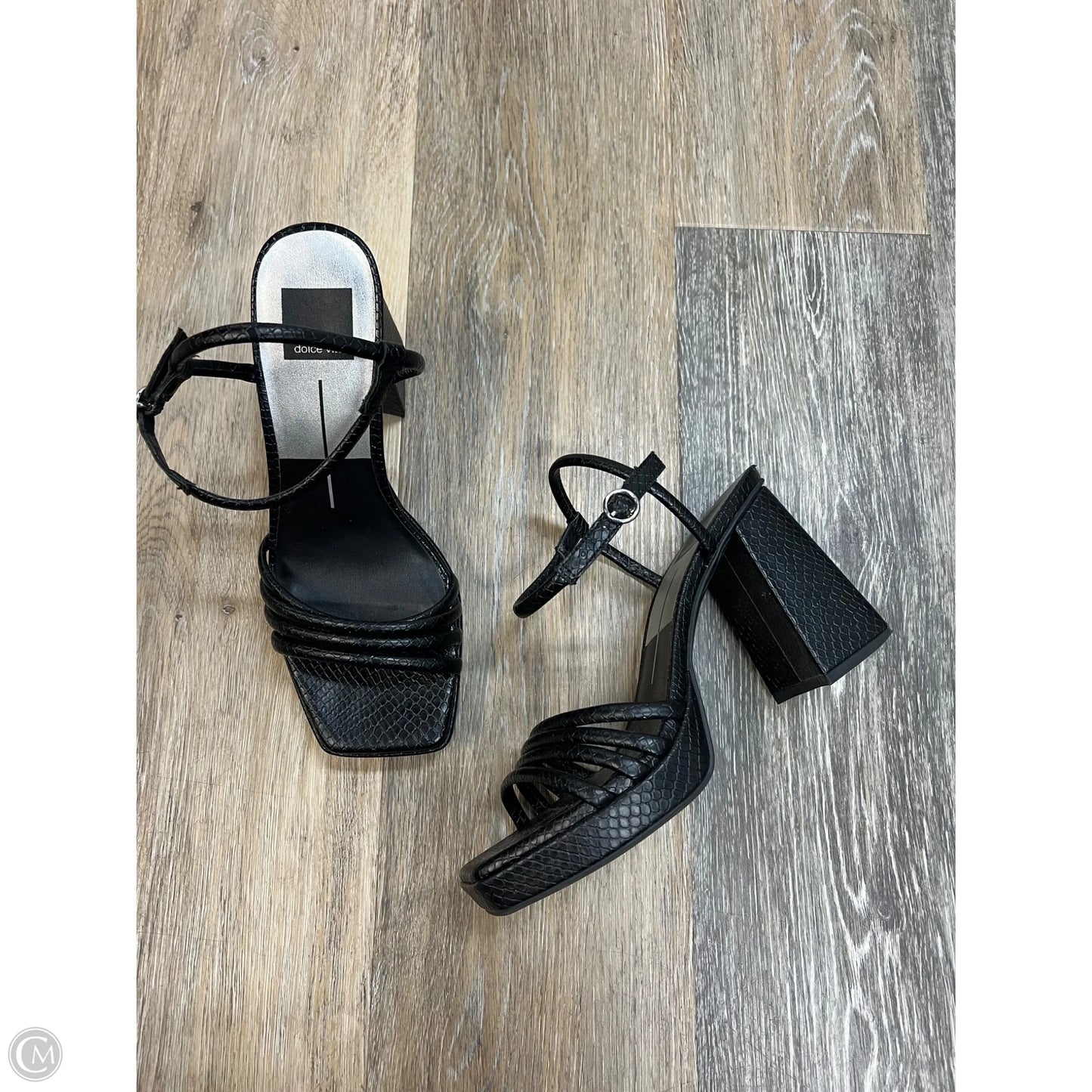 Sandals Heels Block By Dolce Vita In Black, Size: 7.5