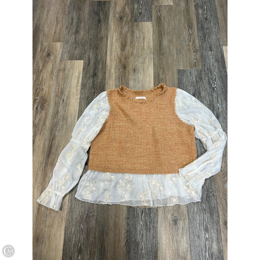 Sweater By Anthropologie In Orange, Size: 2x