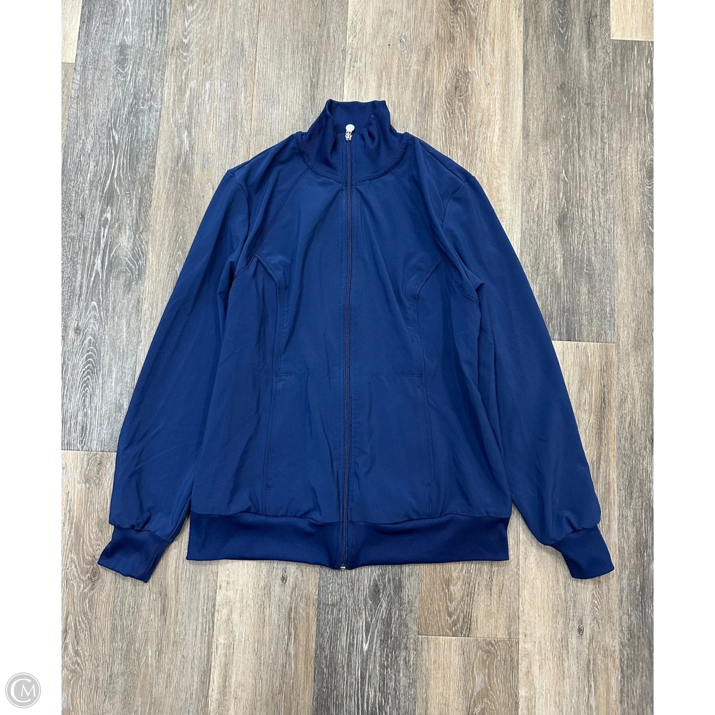Scrub Jacket By Cherokee In Navy, Size: L