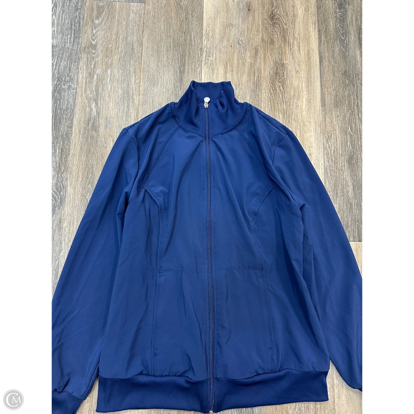 Scrub Jacket By Cherokee In Navy, Size: L