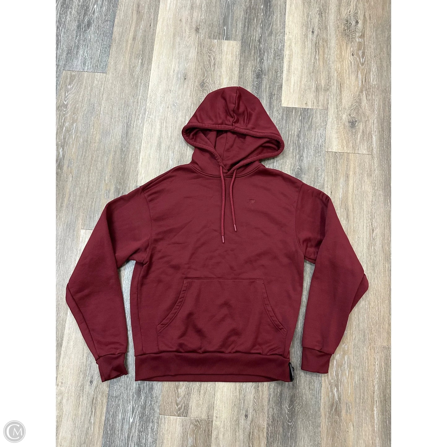 Sweatshirt Hoodie By 7 Days Active In Maroon, Size: S