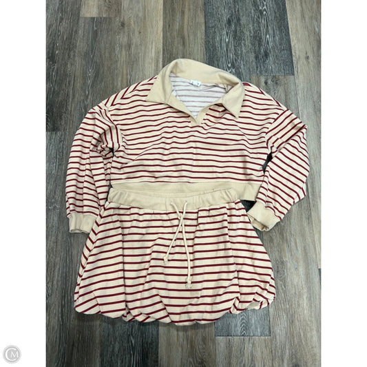 2pc Skirt Set By Le Lis In Striped Pattern, Size: M