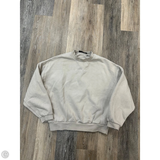Sweatshirt Crewneck By Essentials In Beige, Size: M
