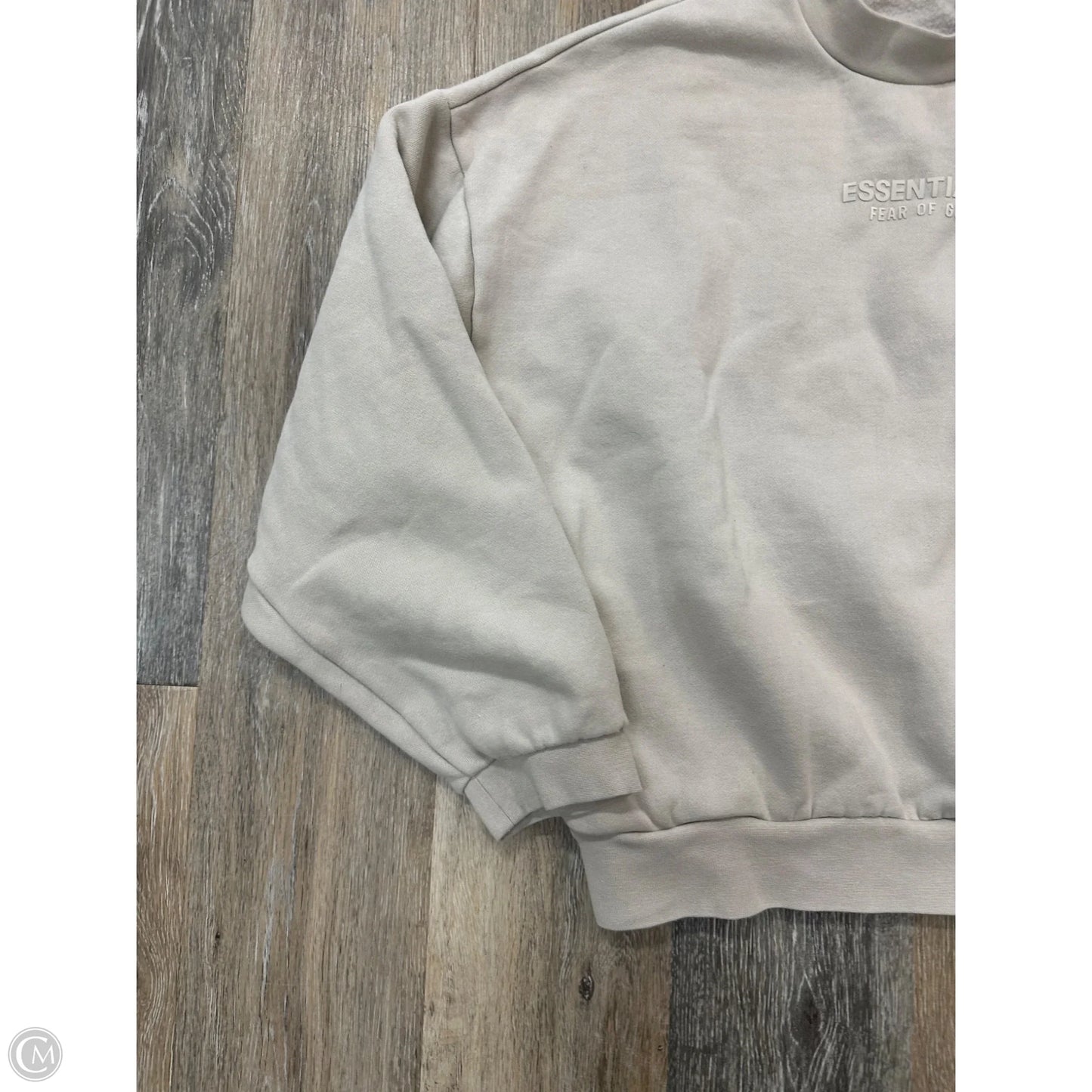 Sweatshirt Crewneck By Essentials In Beige, Size: M