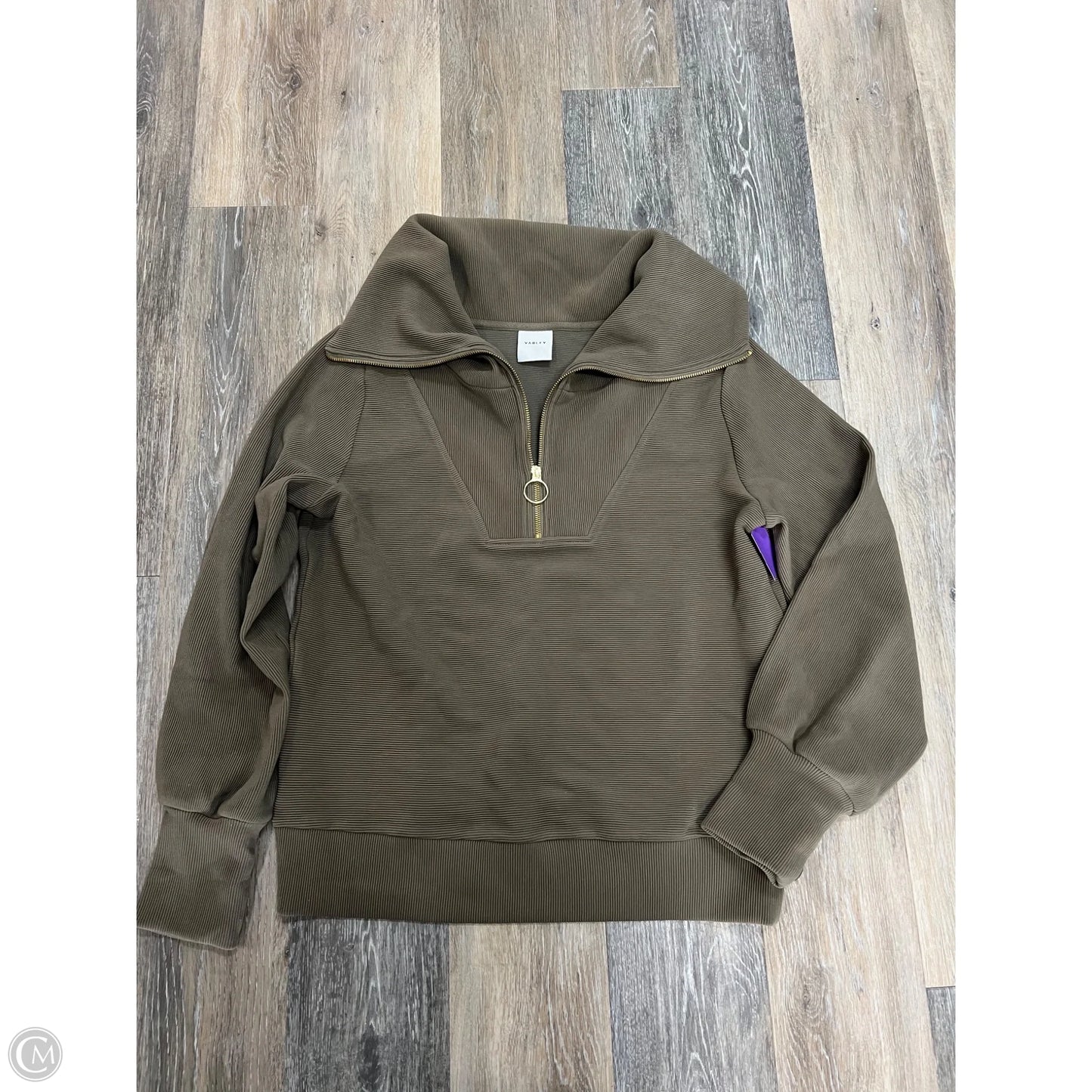 Sweatshirt Collar By Varley In Green, Size: S