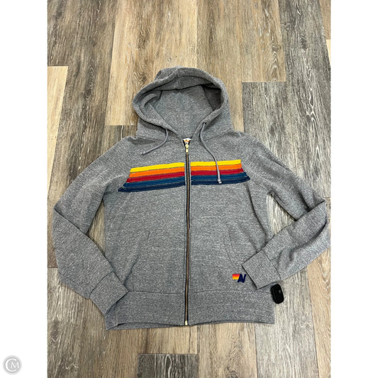 Sweatshirt Hoodie By Aviator Nation In Grey, Size: S