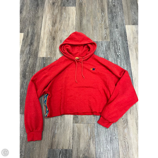 Sweatshirt Hoodie By Aviator Nation In Red, Size: M