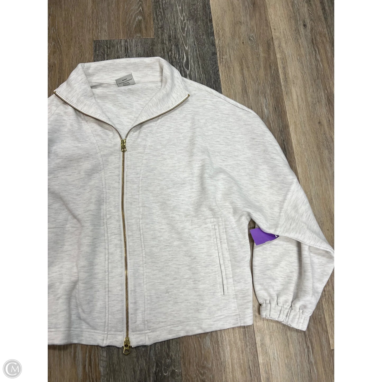 Athletic Sweatshirt Collar By Varley In Grey, Size: M