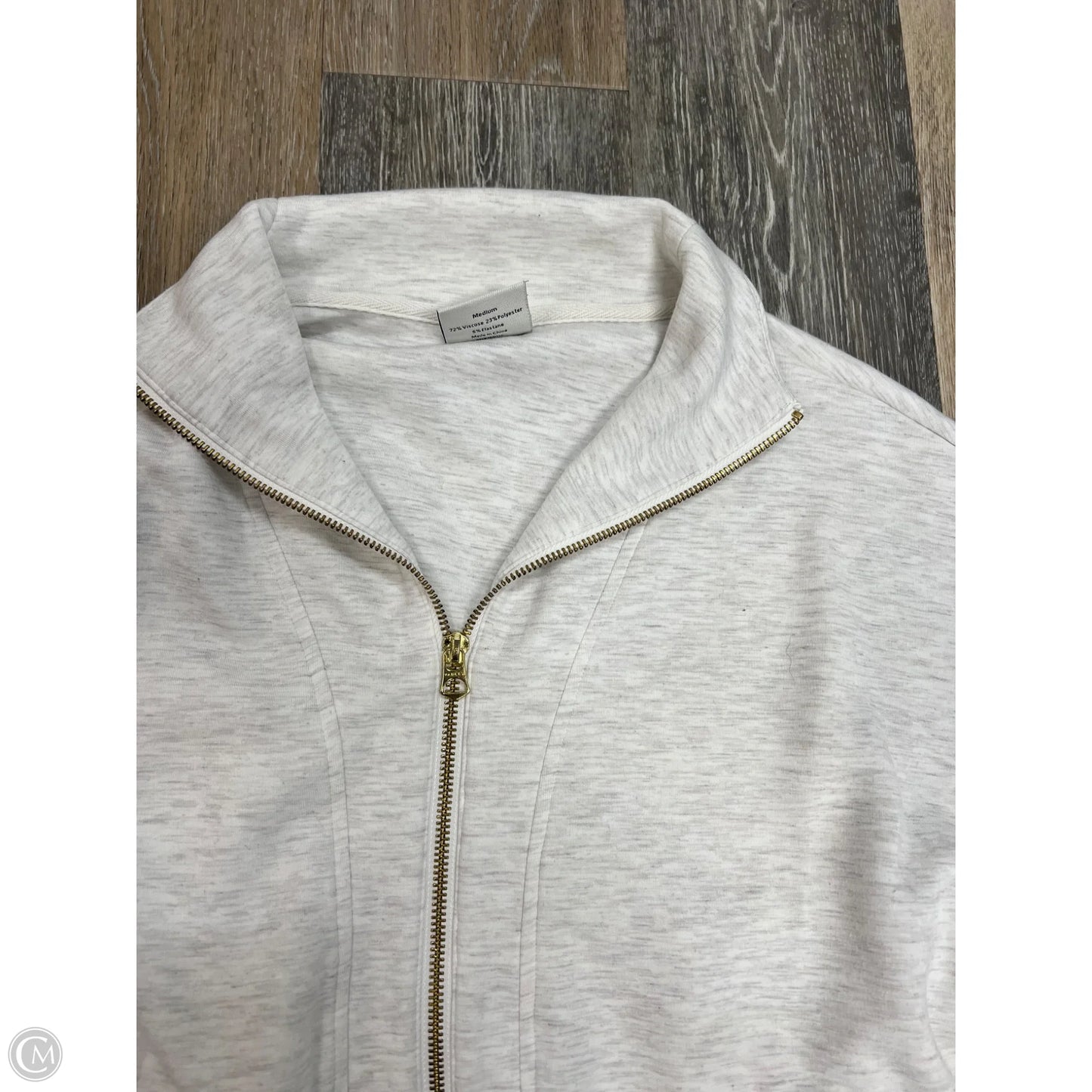 Athletic Sweatshirt Collar By Varley In Grey, Size: M