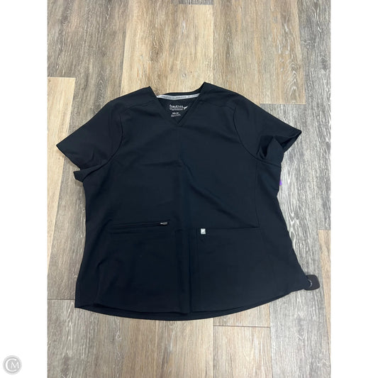 Scrub Top Short Sleeve By Fabletics In Black, Size: Xxl