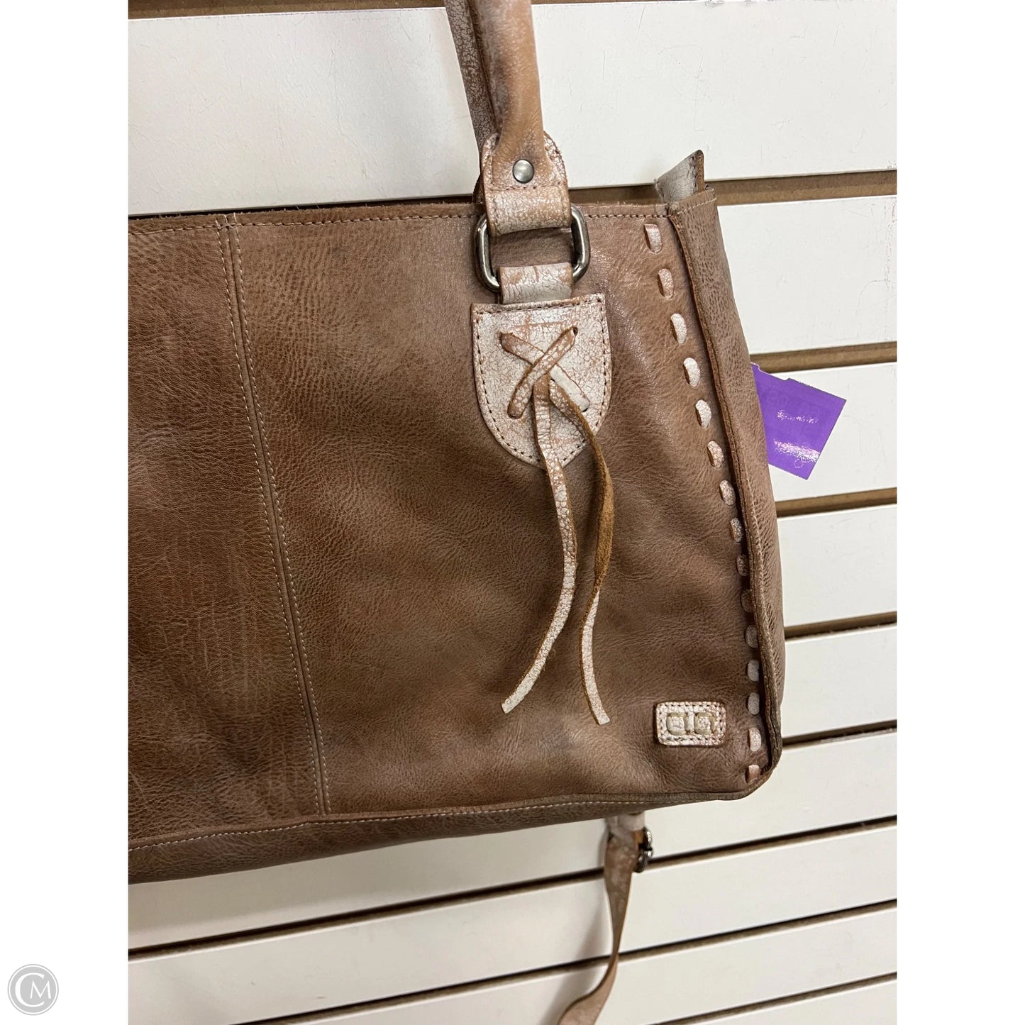 Handbag Leather By Bed Stu, Size: Large