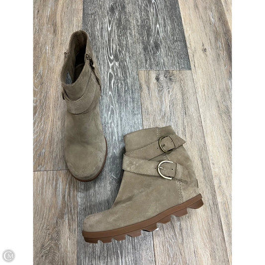Boots Ankle Heels By Sorel In Taupe, Size: 8