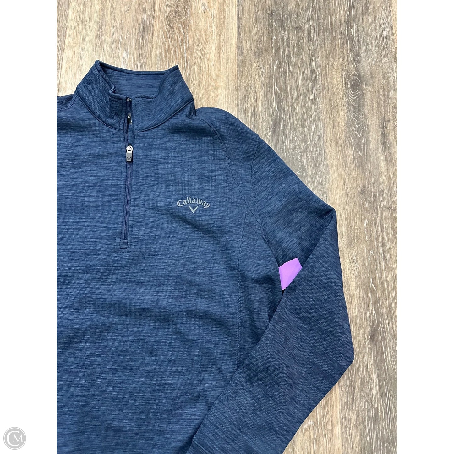 Athletic Top Long Sleeve Collar By Callaway In Blue, Size: S