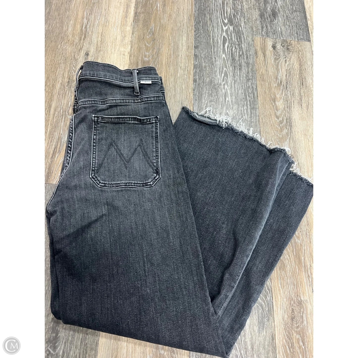 Jeans Wide Leg By Mother In Black Denim, Size: 10/30
