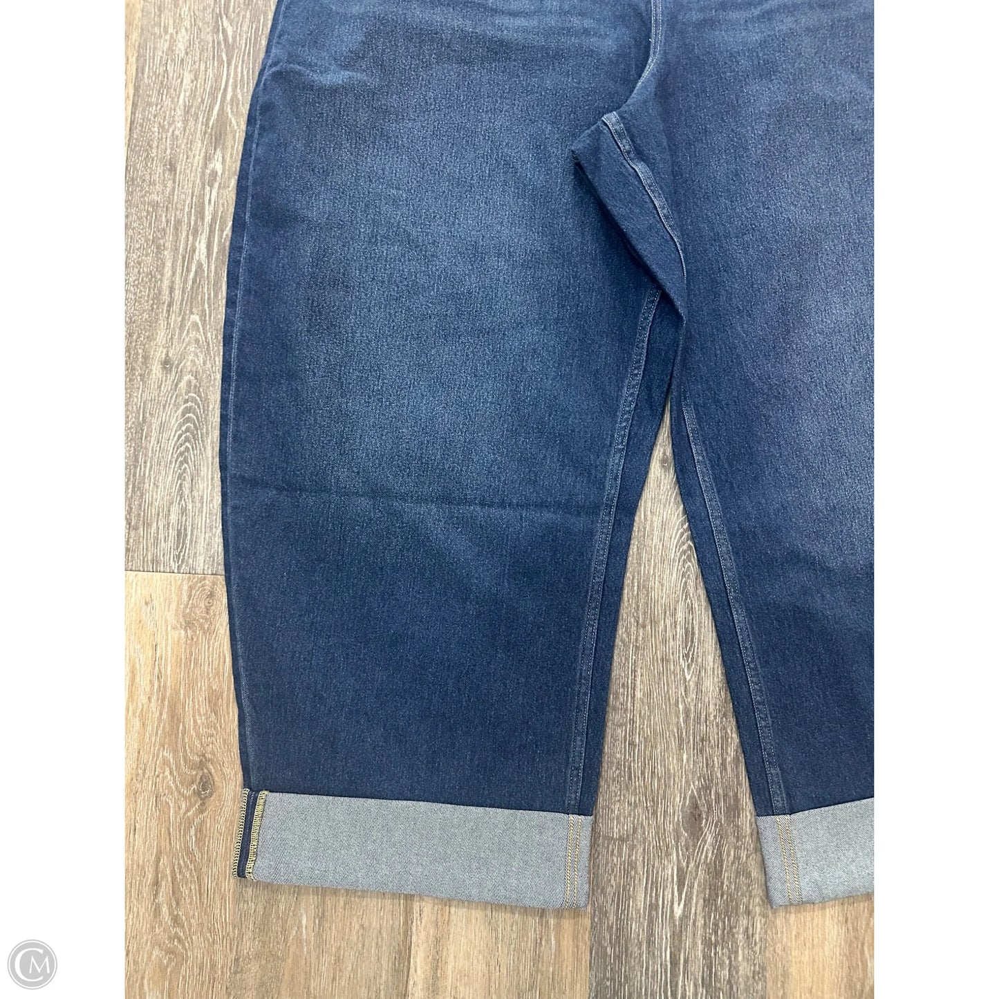 Jeans Wide Leg By Spanx In Blue Denim, Size: 3x