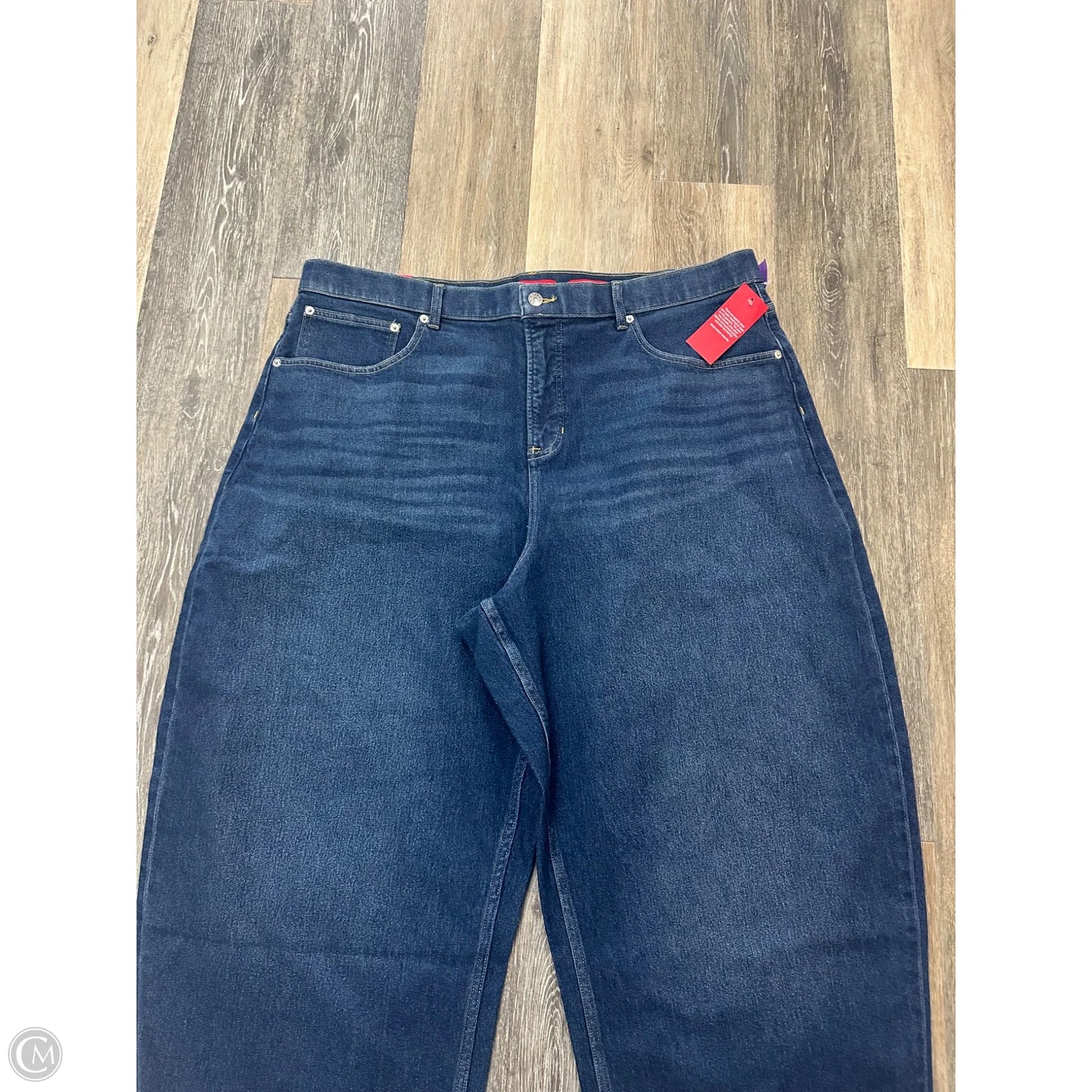Jeans Wide Leg By Spanx In Blue Denim, Size: 3x