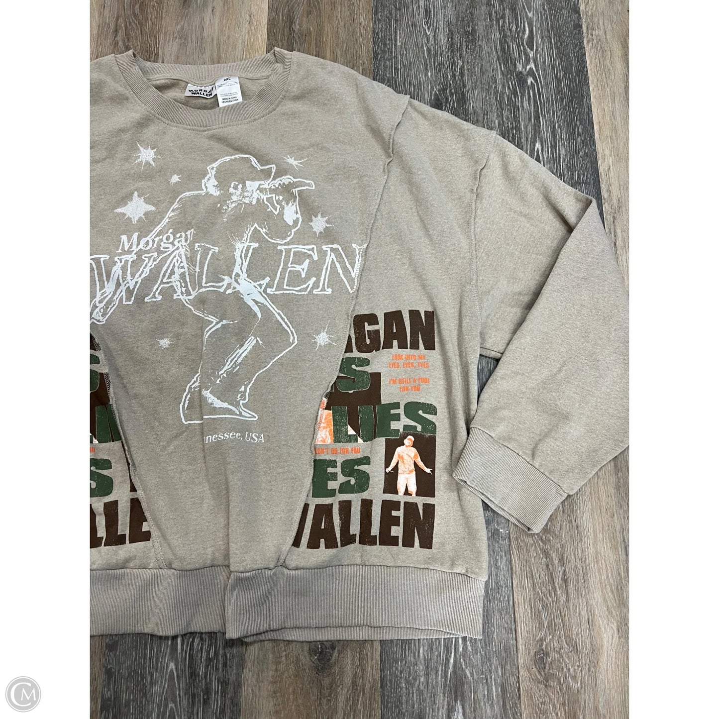 Sweatshirt Crewneck By Morgan Wallen In Tan, Size: 2x