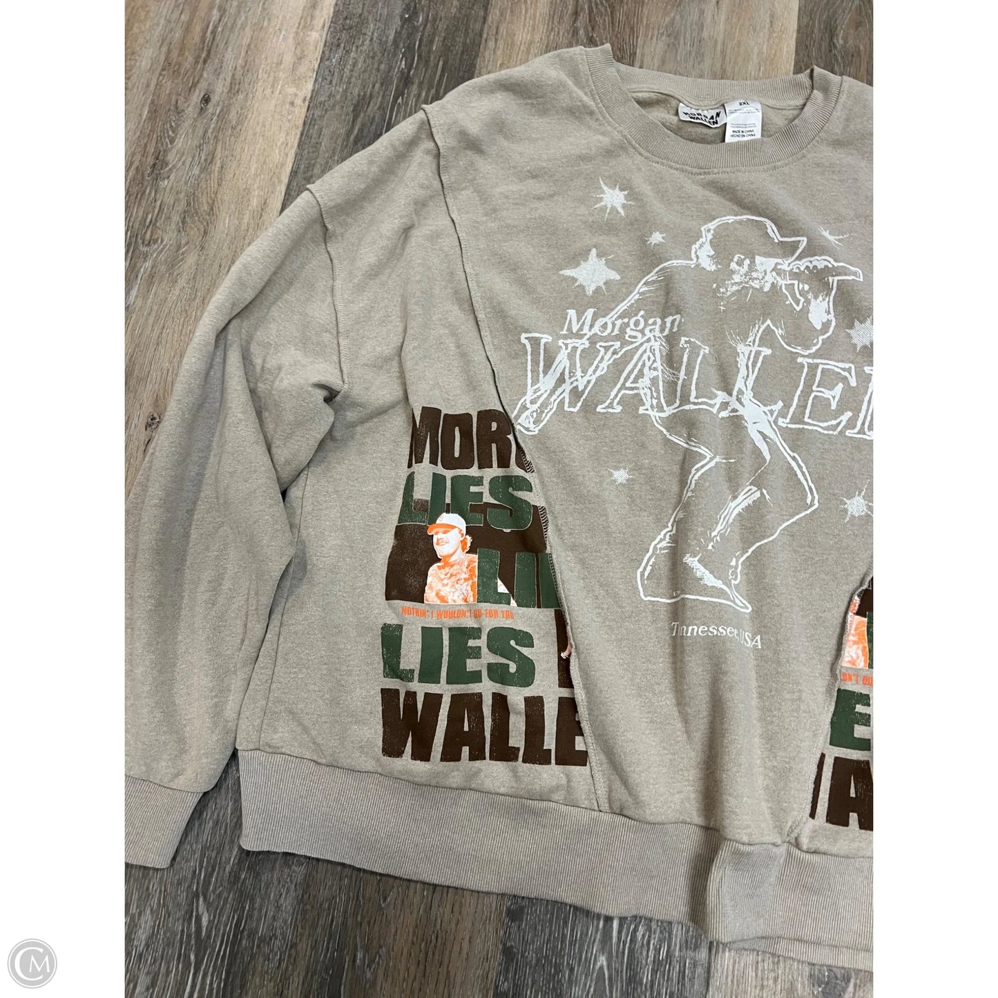 Sweatshirt Crewneck By Morgan Wallen In Tan, Size: 2x