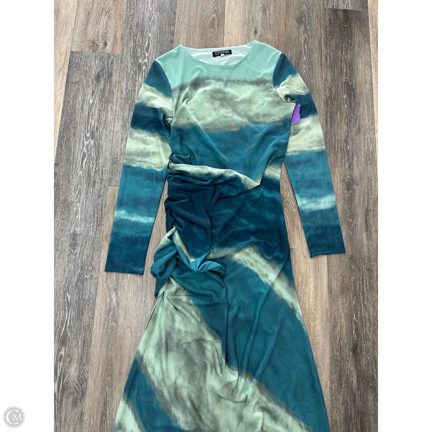 Dress Party Long By Luxurly In Tie Dye Print, Size: L