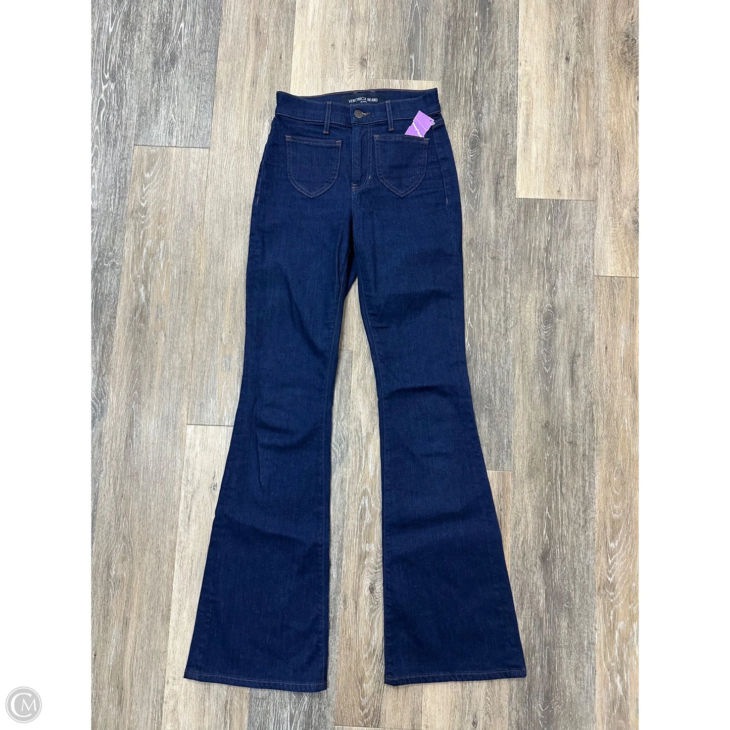 Jeans Flared By Veronica Beard In Blue Denim, Size: 0/24