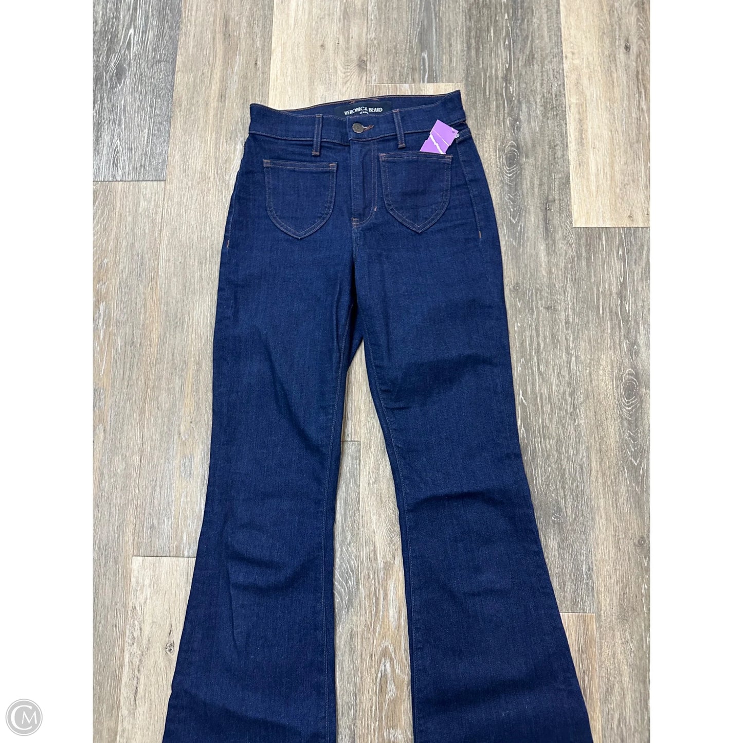 Jeans Flared By Veronica Beard In Blue Denim, Size: 0/24