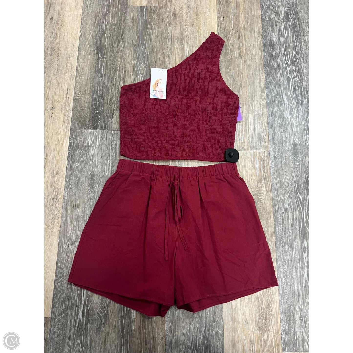 Shorts Set By Prettygarden In Red, Size: M