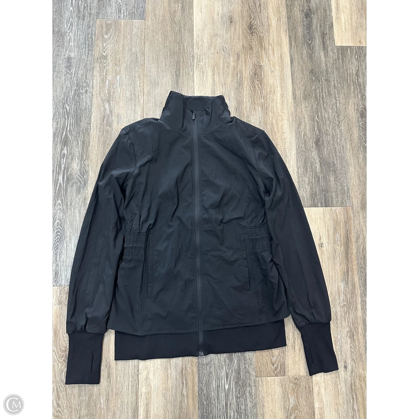 Athletic Jacket By Lululemon In Black, Size: 8