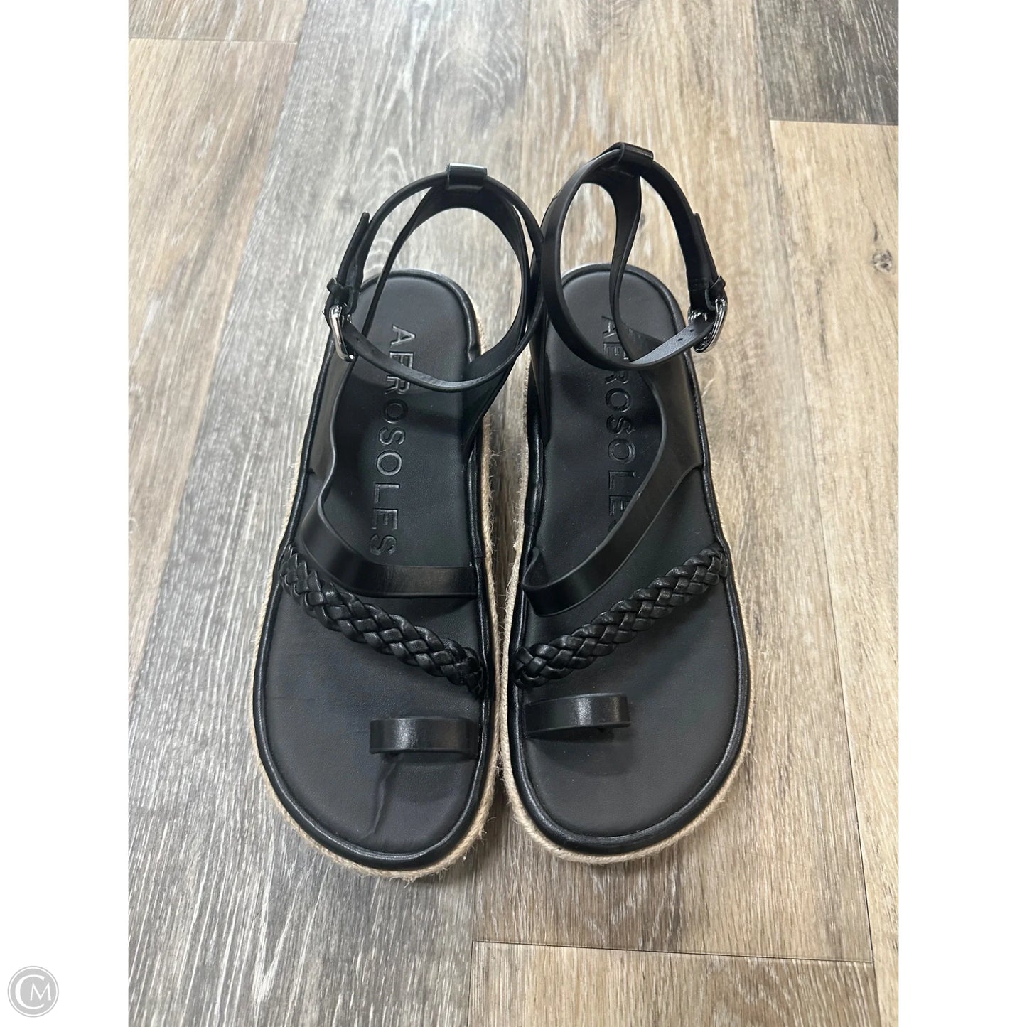 Sandals Heels Platform By Aerosoles In Black, Size: 7.5