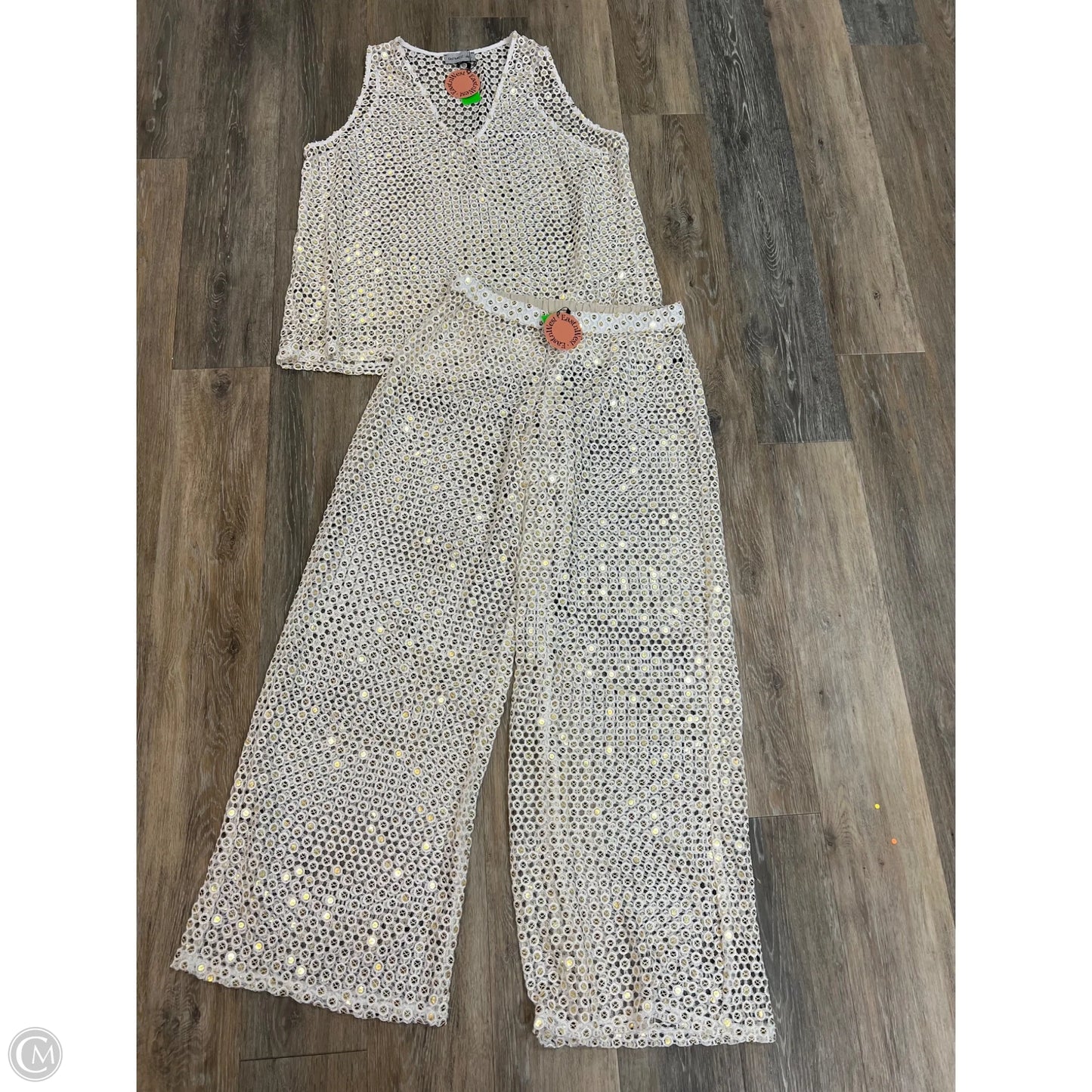 Pants Coverup Set 2pc By Eastnwest In White, Size: XL