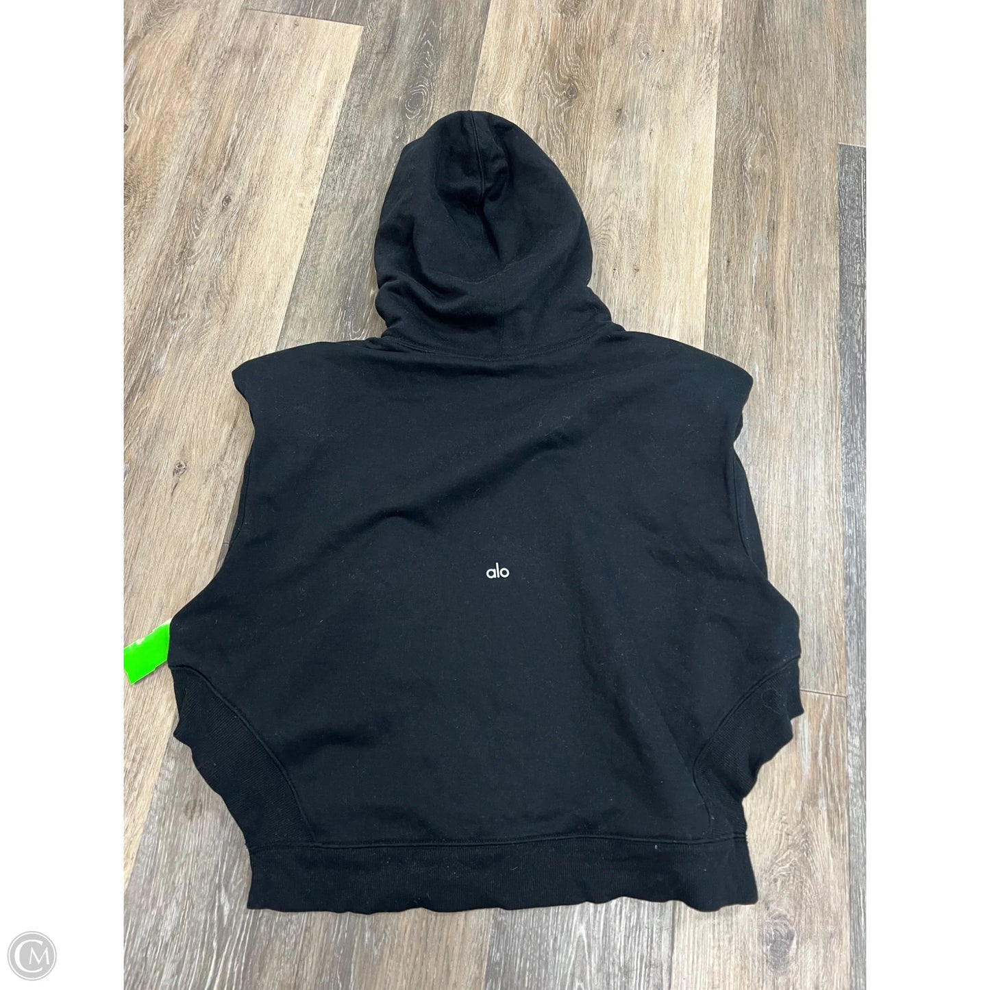 Athletic Sweatshirt Hoodie By Alo In Black, Size: M