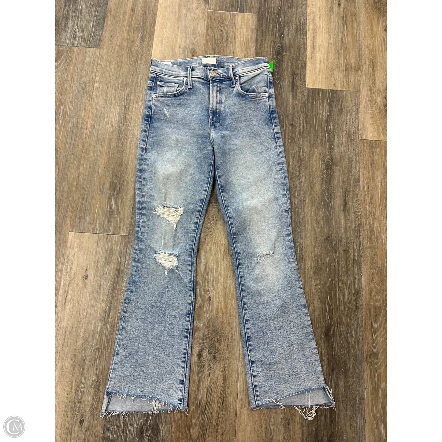 Jeans Cropped By Mother In Blue Denim, Size: 1/25