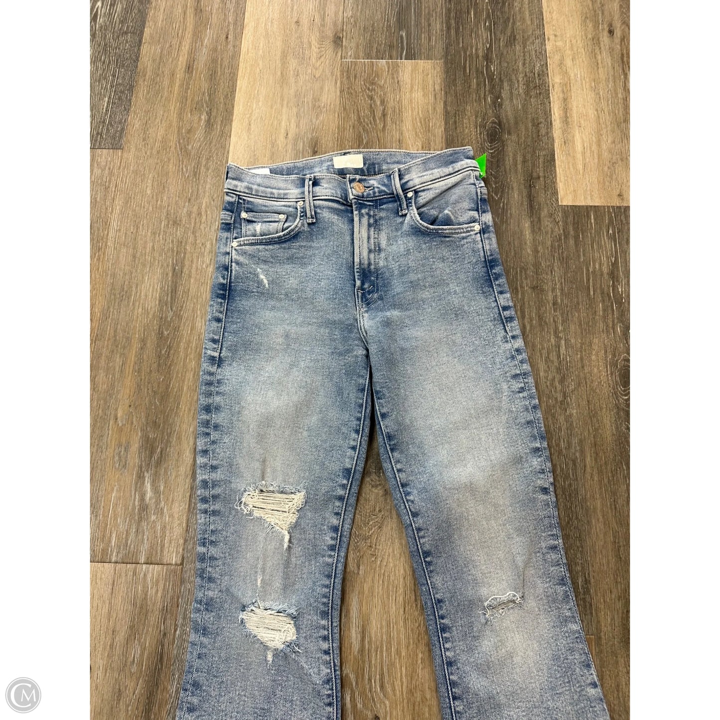 Jeans Cropped By Mother In Blue Denim, Size: 1/25